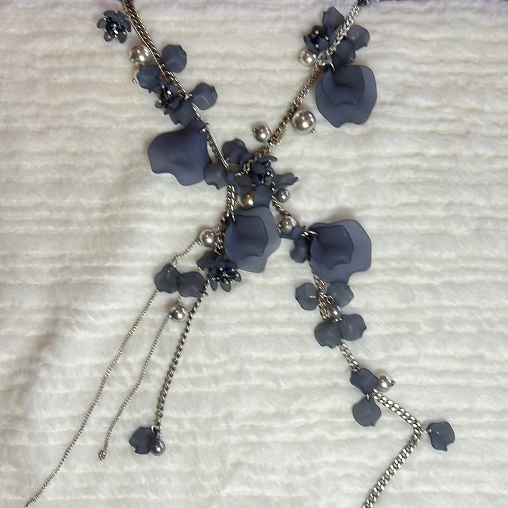 Incredibly Unique Silver and Blue Necklace